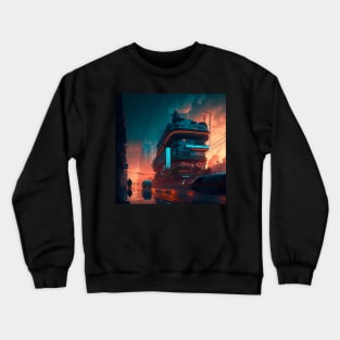 Dystopian Cityscape Crewneck Sweatshirt